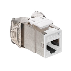 Leviton - Atlas-X1 Cat 6A Shielded Jack Tool Free - White LE-6ASJK-RW6