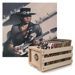 Crosley Record Storage Crate Stevie Ray Vaughan Texas Flood Vinyl Album Bundle SM-88985375421-B