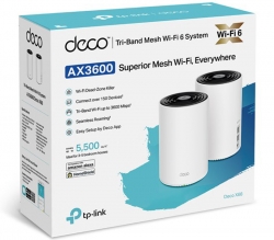 TP-Link Deco X68 (2-Pack) AX3600 Whole Home Mesh Wi-Fi 6 System, Tri-Band, OFDMA, MU-MIMO
