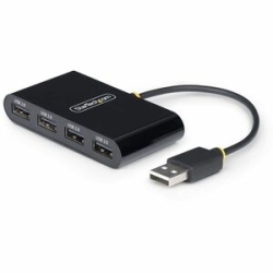 StarTech.com 4-Port USB 2.0 Hub, USB Bus Powered, Small Travel Mini USB Hub, Multi-Port USB 2.0 Splitter, Portable USB Hub, 480Mbps - Connect Up To Four USB 2.0 Devices To A Laptop/PC With A Single USB 2.0/3.0 Port; Support For 480Mbps; Supports Hot-swap