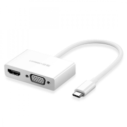 Ugreen 30843 Type-C To Hdmi VGA Converter White ACBUGN30843