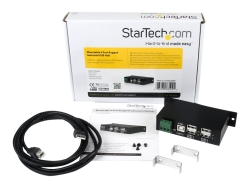 Startech 4 Port USB2.0 Hub, Industrial, Metal, Esd Protection, Mount, 2YR ST4200USBM