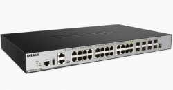 D-link 28-port Gigabit Xstack Layer 3+ Managed Stackable Poe Switch With 24 Poe 1000base-t (4 Combo