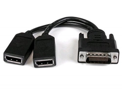 Startech 8in Lfh 59 Male To Dual Female Displayport Dms 59 Cable - Dms-59 To Dual Displayport Cable DMSDPDP1