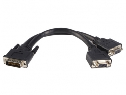 Startech 8in Lfh 59 Male To Dual Female Vga Dms 59 Cable - 1ft Lfh 59 Cable - 1ft Dms 59 To Vga DMSVGAVGA1
