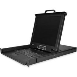 8 Port Rackmount Kvm Console W/ 1.8m Cables - Integrated Kvm Switch W/ 17" LCD Monitor - Fully Featured 1U LCD Kvm Drawer- Osd Kvm - Durable 50,000 Mtbf - USB + VGA Support (RKCONS1708K) RKCONS1708K