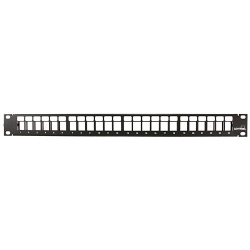 Leviton - Flat Panel Quickport 24 Port 1U LE-49255-H24