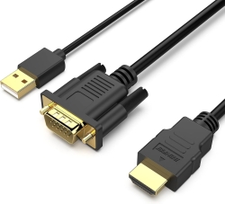 Benfei 324BK VGA To Hdmi Cable With Audio, 1080P Uni-Directional 1.8M ELEBEN324BK