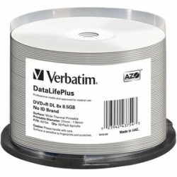 Dvd+R Dl 8.5GB 50Pk Wht Therm 2.4x 43754