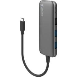 Verbatim USB Hub - USB 3.1 (Gen 1) Type C - External - Grey - 4 Total USB Port(s) - 1 USB 2.0 Port(s) - 2 USB 3.1 Port(s) 66603