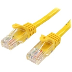 1mYellowSnaglessUTPCat5ePatchCable 45PAT1MYL