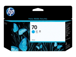 HP 70 130-Ml Cyan Ink Cartridge - Z2100/3100/Z5400/Z5200 C9452A