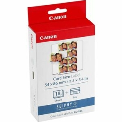 Canon Kc-18Il Original Dye Sublimation Ink Cartridge/Paper Kit - Colour Pack KC18IL