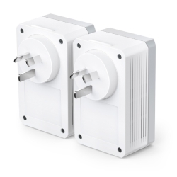 Tp-Link AV600 Ac Pass Through Starter Kit With Intergrated Power Socket, Upto 600 Mbps 3YR TL-PA4010P KIT
