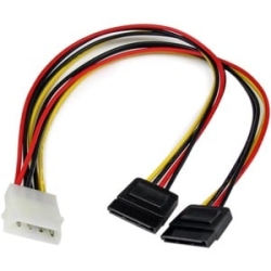 StarTech.com PYO2LP4SATA Adapter Cord - 30.48 Cm - For Disk Drive - LP4 / Sata - 1 Each PYO2LP4SATA