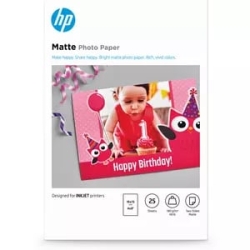 HP Matte Fsc Photo Paper 4x6 25 Sheets 7HF70A