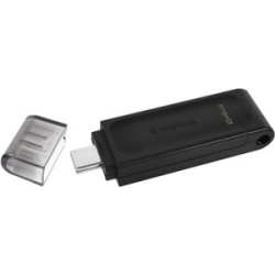 Kingston DataTraveler 70 DT70 64 Gb USB 3.2 (Gen 1) Type C Flash Drive - Black DT70/64GB