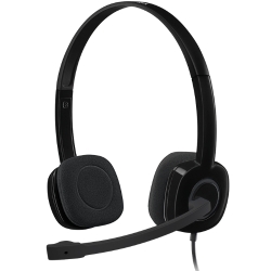 Logitech H151 Stereo Headset Light Weight Adjustable Headphones With Microphone 3.5mm Jack In-line Audio Controls Noise-cancelling 981-000587