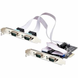 StarTech.com 4-Port Serial PCIe Card, Quad-Port Rs232/Rs422/Rs485 Card, 16C1050 Uart, Esd Protection, Windows/Linux, TAA-Compliant - 4-Port PCIe Serial Card Features On-board Dip Switches Allowing Each DB9 Port To Operate In Rs-232/Rs-422/Rs-485 Independ
