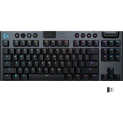 Logitech G915 Tkl Lightspeed Gaming Keyboard (Linear) - Carbon - Mechanical Keyswitch - Bluetooth/Wi-Fi - 2.40 GHz Volume Control, Play/Pause, Skip, Mute, Bluetooth Pair Hot Key(s) 920-009512