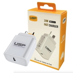 Usp 20W USB-C Pd Fast Wall Charger - White, Fast Charging, Safety Certified, Universally Compatible, Lightweight And Portable, 5 Years Warranty 6976552041591