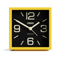 Newgate Cube Mantel Clock-Citrus Yellow NG-ALMCUB358CY