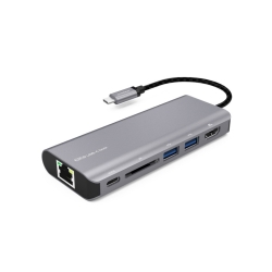 (Ls) Mbeat® Elite USB Type-C Multifunction Dock - USB-C/4k HDMI/LAN/Card Reader/Aluminum Casing/Compatible With MAC/Desktop Pc Notebook Laptop Devices MB-UCD-01