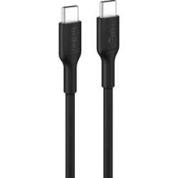 Belkin BoostCharge 3 M USB-C Data Transfer Cable - Cable For IPhone, IPad Pro, MacBook Pro, MacBook - First End: 1 × ×USB Type C - Male - Second End: 1 × ×USB Type C - Male - Black CAB023FQ3MBK