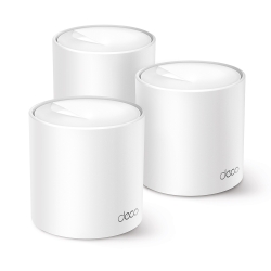 Tp-Link Deco AX1500 Mesh Wi-Fi 6 Dual-Band System, GbE(2), 3-Pack, 3YR DECO X1500(3-PACK)