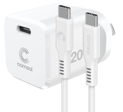 Comsol 20W USB-C Wall Charger + 1.2M USB-C Cable CCK01F1