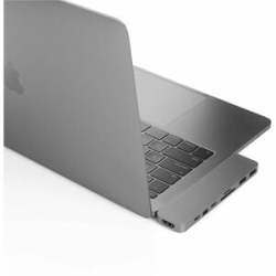 HyperDrive Duo Pro Gn28D-Gray 8 Port(s) Dual USB Type C Docking Station For MacBook - Memory Card Reader - Sd - Space Gray - 4K @30Hz, 5K - 3840 X 2160, 5120 X 2880 - 4 X USB Ports - 2 X USB 3.0 - 2 X USB Type-A Ports - USB Type-A - 2 X USB Type-C Ports