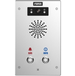 Fanvil I16SV02P Outdoor Video Sip Intercom Water & Dust Proof Sip Intercom IP65 (2 Button), Built-in Hd Camera, Hd Voice, Built-in 3W Speaker Tf Card i16SV