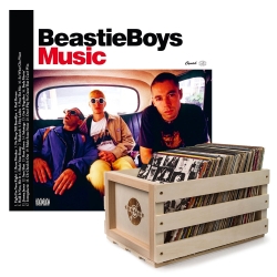 Crosley Record Storage Crate & Beastie Boys - Beastie Boys Music - 2Lp Vinyl Album Bundle UM-728091-B