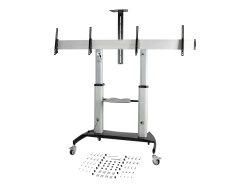 Startech Dual Tv Cart For 37-60In Vesa Tvs Up To 110Lb/50Kg Each - Height Adjustable Tv Mo STNDMTVDUO