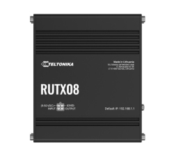 Teltonika RUTX08 Industrial Ethernet Router, Next Gen Vpn Router For Professional Applications, Quad-Core Cpu, 256 Mb Ram, Psu Included RUTX08000400
