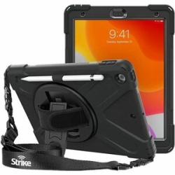 Strike Rugged Case With Hand Strap And Lanyard For Apple IPad 10.2 (7th Gen 8th Gen 9th Gen) CAS-STKAPPIPAD10.2RGDHSL