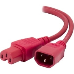 Alogic 2M Iec C14 To Iec C15 High Temperature Male To Female Red MF-C14C15-02