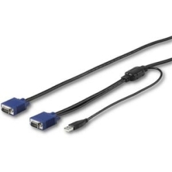 StarTech.com 6 Ft. (1.8 M) USB Kvm Cable For StarTech.com Rackmount Consoles - VGA And USB Kvm Console Cable (RKCONSUV6) - 6 Ft. (1.8 M) USB Kvm Cable Enables Your Switch Kit To Conveniently Operate Your Server - USB And VGA Kvm Cord Specifically Designe