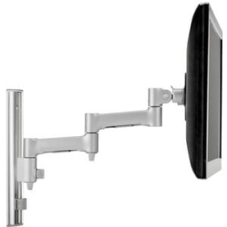 Awms-46W35 Single Arm On Wall Channel - Displays To 34" & 12kg (26.5lb) Flat Or 10kg (22lb) Curved & All-in-one - Perfect For Pos - Silver AWMS-46W35-S