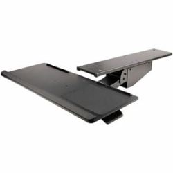 StarTech.com Under Desk Keyboard Tray, Height Adjustable Keyboard And Mouse Tray (10" X 26"), Ergonomic Computer Keyboard Tray W/Mouse Pad - 144.8 Mm Height X 711.2 Mm Width - Black - Steel KBTRAYADJ2