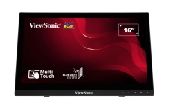 ViewSonic Td1630-3 16" 10 Point Projected Capactitive Touch, Hdmi And Vga, Dual Speakers, Durable, Scratch Resistant, Vesa 75, Monitor. Kiosk TD1630-3