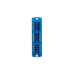 Leviton - Sdx Adaptor Plate (Blue) 24F OS2 Quad Lc Zirconia Ceramic Sleeve LE-5F100-4LL