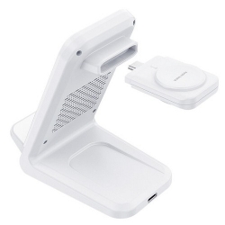 Choetech T608-F 15W 4-in-1 Wireless Charger Stand For IWatch And Samsung Watch (White) ELECHOT608F