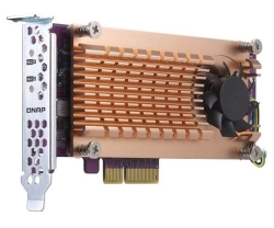 Qnap -Dual M.2 22110/2280 PCIe SSD Expansion Card (PCIe Gen2 X4), Low-profile Bracket Pre-loaded, Low-profile Flat And Full-height Are Bundled QM2-2P-244A