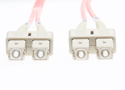 1.5m Sc-Sc OM4 Multimode Fibre Optic Cable | Salmon Pink - 2mm FL.OM4SCSC1.5MP