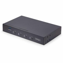 StarTech.com 4-Port Km Switch W/ Mouse Switching, USB 3.0 Keyboard/Mouse Switcher For 4 Computers, 3.5mm And USB Audio, Taa Compliant - Mouse Roaming Allows Users To Instantly Switch Computers By Moving The Mouse Between Monitors Without Using Hotkeys Or