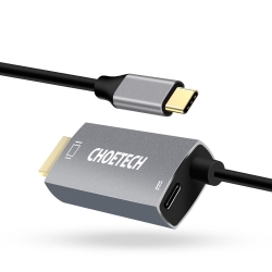 Choetech Xch-M180-Gy-V2 Unidirectional Adapter Usb-c (male) To Hdmi 4K 60Hz (male) + PD100W Power Delivery 1.8M ELECHOXCHM180GYV2
