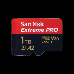 SanDisk Extreme Pro MicroSDXC, Sqxcd 1TB, V30, U3, C10, A2, Uhs-I, 200MB/s R, 140MB/s W, 4x6, Sd Adaptor, Lifetime Limited SDSQXCD-1T00-GN6MA