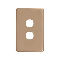 4C | Classic 2 Gang Switch Polycarbonate Cover Plate - Gold Colour 040.000.0032