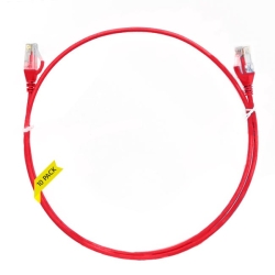 2.5m CAT6 Ultra Thin Lszh Ethernet Network Cable | 10 Pack Red 004.004.1017.10PACK